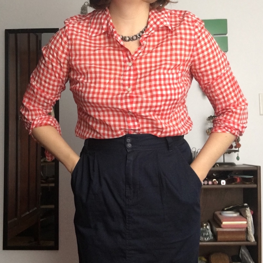 Classic gingham button-up